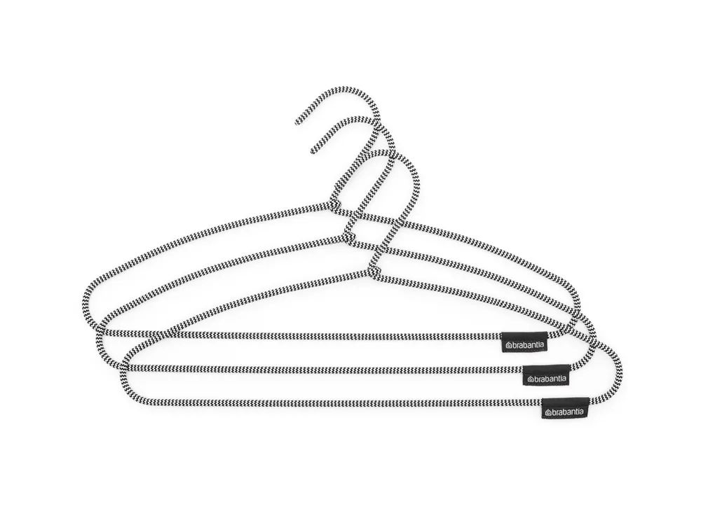 Brabantia Soft Touch Kleiderbügel, 3-er Set - Black / white