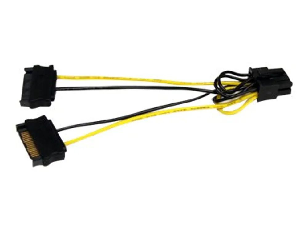 StarTech.com 15cm SATA Strom auf 8 pin PCI Express Grafikkarten Stromkabel - PCIe Y-Kabel Adapter - Stromkabel - SATA-Stromstecker (M)