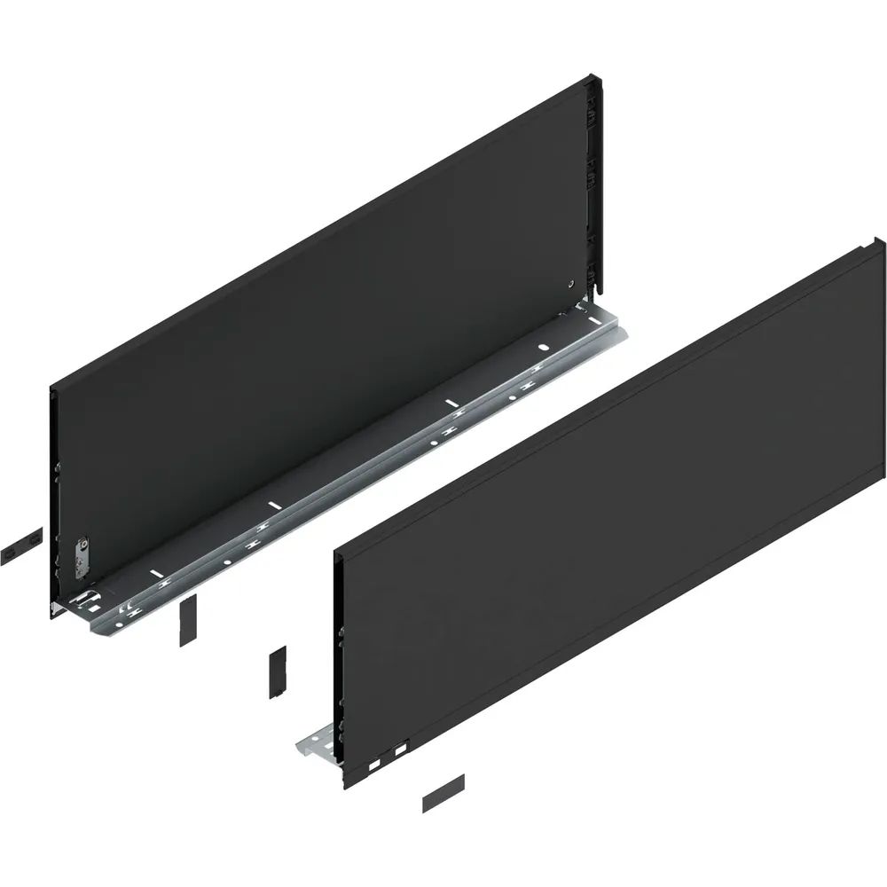 BLUM LEGRABOX pure Zarge Höhe F, NL 650, Carbonschwarz-matt