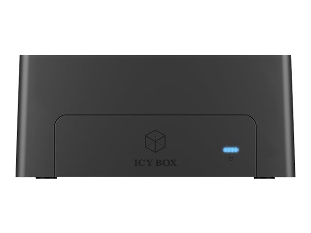 ICY BOX IB-1121-C31 - HDD-Dockingstation mit blaue LED vorn, lüfterlos Schächte: 1 - 2,5" / 3,5" gemeinsam genutzt (6,4 cm/8,9 cm gemeinsam genutzt)