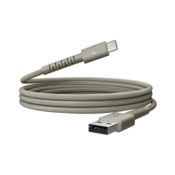 Fresh 'n Rebel USB-A zu USB-C silikon geflochtenes Kabel "FlexWave" 2m, Dried Green