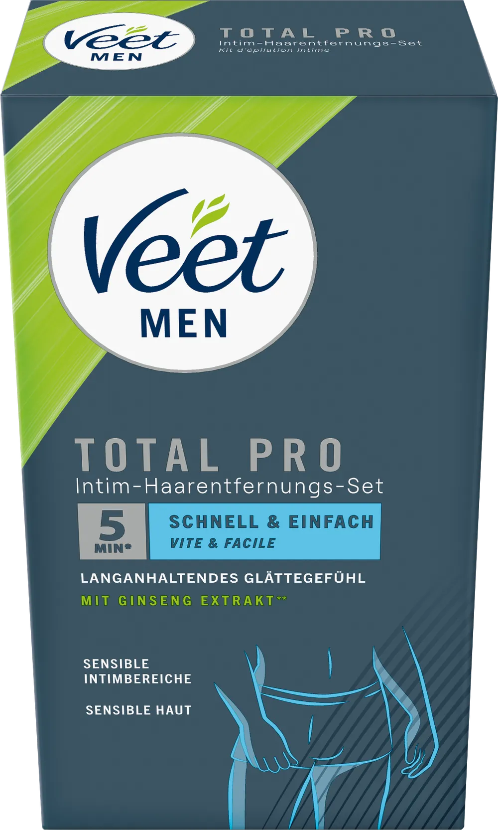 Veet Men Intim-Haarentfernungs-Set (Cream 100ml / Balm 50ml) 