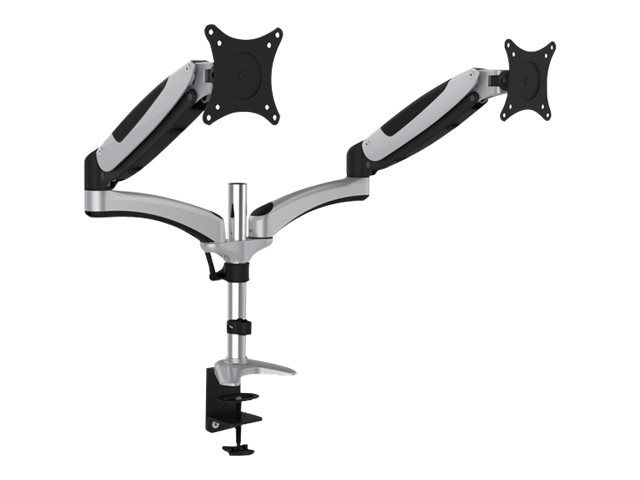 DIGITUS Dual Monitorhalter mit Gasdruckfeder und Klemmbefestigung