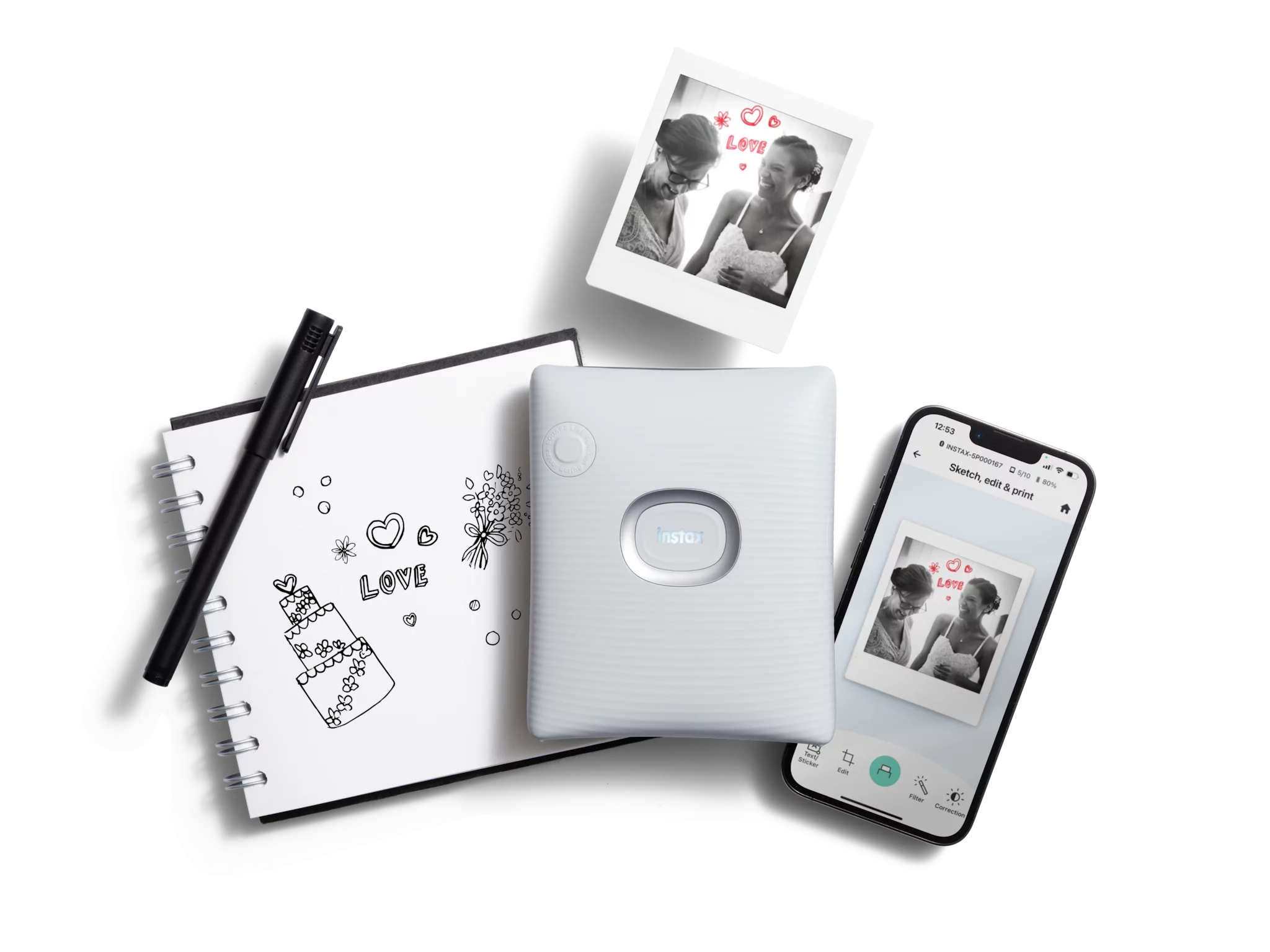 INSTAX SQ LINK WHITE EX D