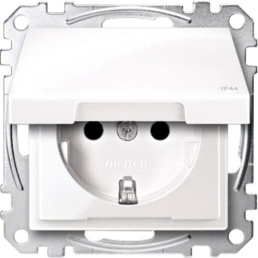 Merten SCHUKO-STD+BRS+KL IP44 TPB PW / MERTEN MEG2314-0319 SYS.M MEG2314-0319