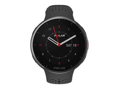 POLAR Pacer Pro - Carbon Gray - intelligente Uhr mit Band - grau - Bandgröße: S/L - Anzeige 3 cm (1.2")