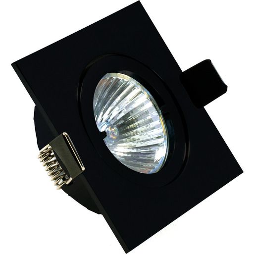 Planlicht NV-EINBAUSPOT 1XGU5,3 MAX.50W / PLANLI QUADRATISCH SCHWARZ 740016SW-V1
