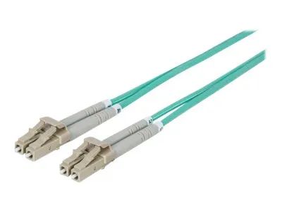Intellinet Fiber Optic Patch Cable, OM3, LC/LC, 5m, Aqua, Duplex, Multimode, 50/125 µm, LSZH, Fibre, Lifetime Warranty, Polybag - Patch-Kabel - LC Multi-Mode (M)