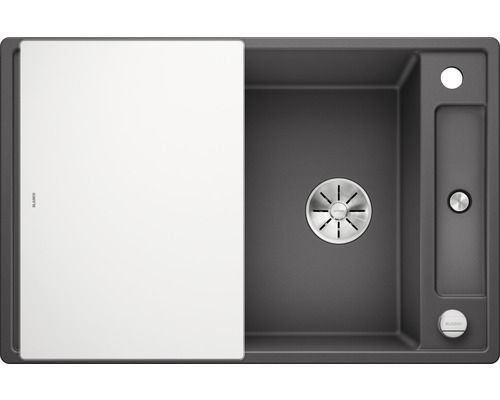 Blanco AXIA III 45 S mit Glas-Schneidbrett felsgra