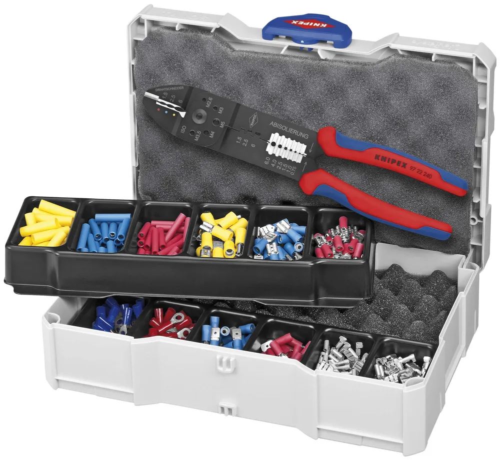KNIPEX Crimp-Sortiment für Kabelverbinder 13-teilig 265 mm