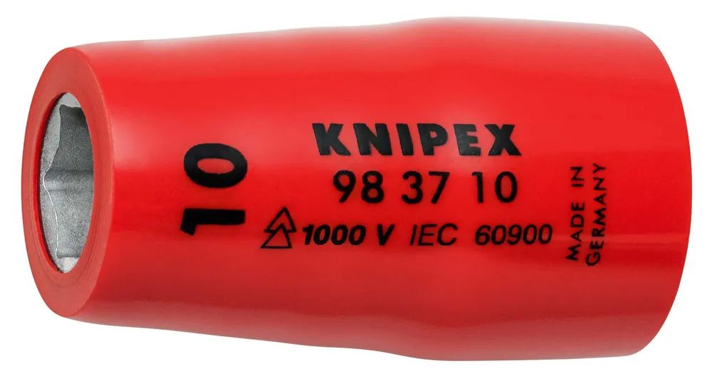 KNIPEX Steckschlüsseleinsatz für Sechskantschrauben mit Innenvierkant 3/8" 42 mm