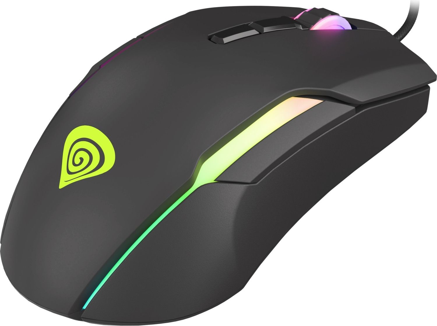 natec Gaming Maus Xenon 220 G2 RGB kabelgeb. schwarz - Maus - 12.800 dpi
