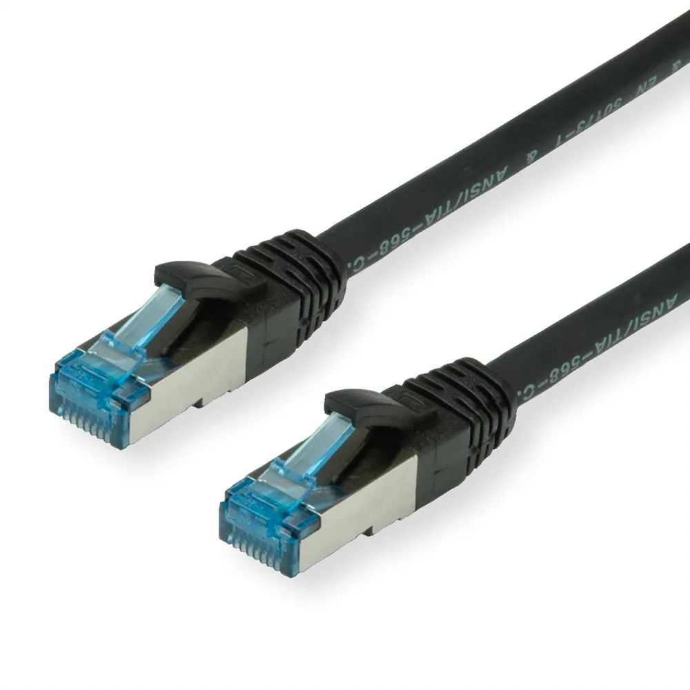 VALUE Patchkabel Cat.6A (Class EA) S/FTP (PiMF), LSOH, schwarz, 5 m