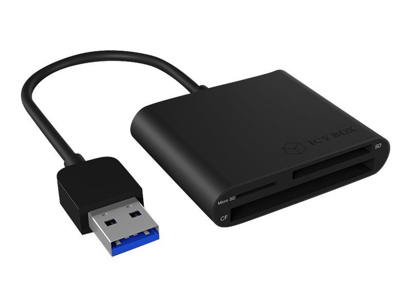 ICY BOX IB-CR301-U3 - Kartenleser (SD, microSD, SDHC, SDXC, SDXC UHS-I, SDHC UHS-I, CF I, CF)