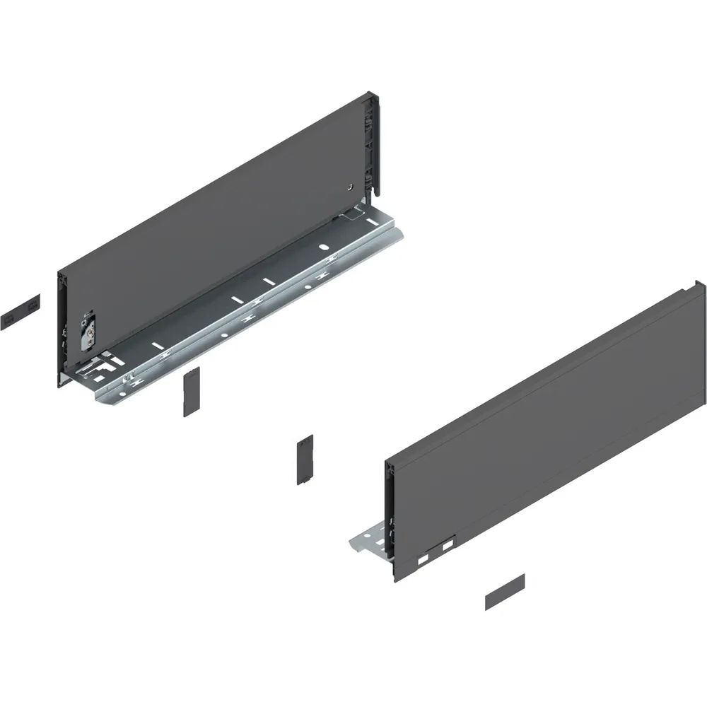 BLUM LEGRABOX pure Zarge Höhe K, NL 400, Oriongrau-matt