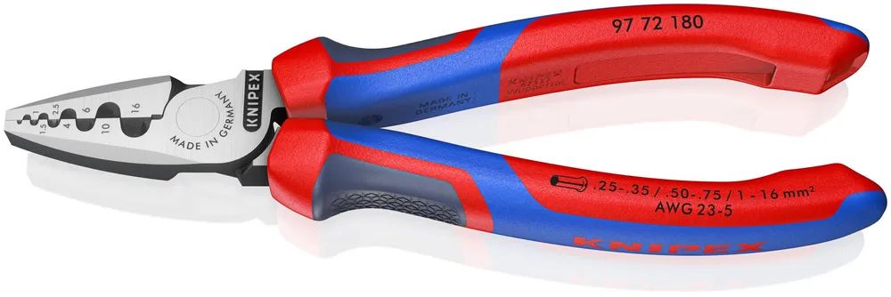 Knipex ADERENDHÜLSEN 3-K 0,25-16 MM² / KNIPEX CRIMPZANGE 97 72 180