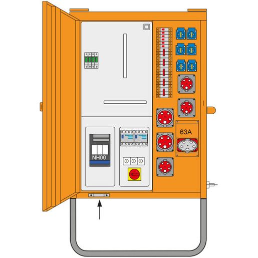 PCE Baustromvert. 63A STEWEAG/EVN / 090100027A M-AVEV 090100027A