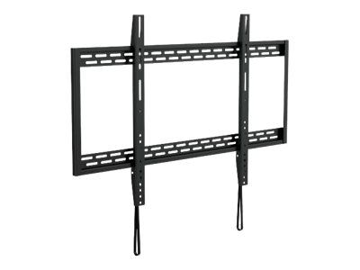 Manhattan TV & Monitor Mount, Wall, Fixed, 1 screen, Screen Sizes: 60-100", Black, VESA 200x200 to 900x600mm, Max 100kg, LFD, Lifetime Warranty - Klammer - Ultra-dünn - für Flachbildschirm - Stahl - Schwarz - Bildschirmgröße: 152.4-254 cm (60"-100")