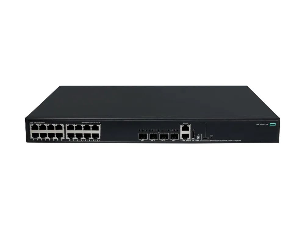 HPE Networking Comware 2150 16p 10M/100M/1G PoE+ 4p SFP+ 1G/10G 248W - Switch - L3 - managed - 16 x 10/100/1000Base-T (PoE+)
