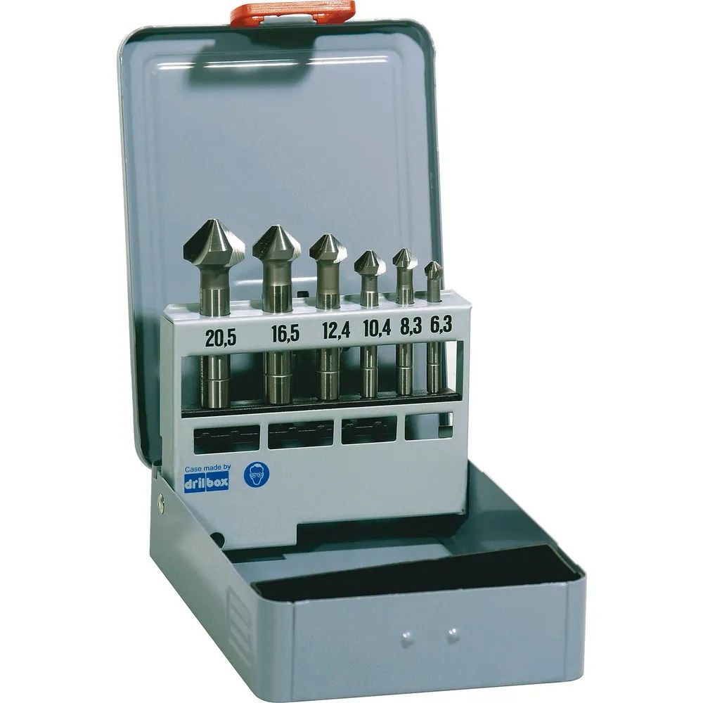 MAYKESTAG Kegelsenker-Satz DIN335C HSS Z=3 90 Grad 6,3-20,5 mm 6-teilig