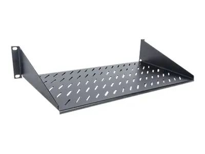 Intellinet 19" Cantilever Shelf, 2U, 2-Point Front Mount, 250mm Depth, Max 25kg, Black, Three Year Warranty - Rack - Regal - Schwarz, RAL 9005 - 2U - 48.3 cm (19")