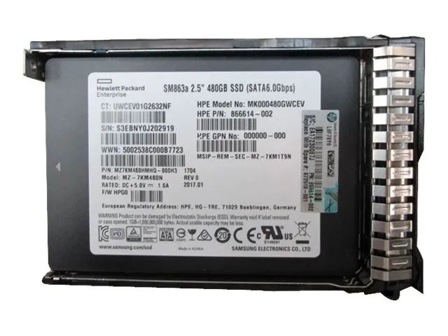 HPE Mixed Use-3 - SSD - 480 GB - Hot-Swap - 2.5" SFF (6.4 cm SFF)