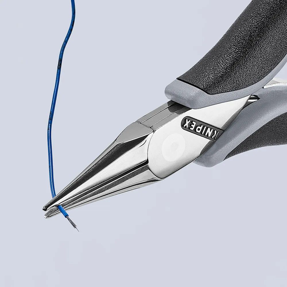 KNIPEX Elektronik-Greifzange ESD mit durchgestecktem Gelenk mit Mehrkomponenten-Hüllen 115 mm