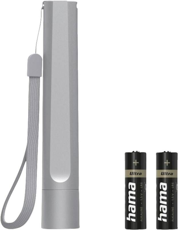 Hama LED-Taschenlampe "FL120", Batterien, Aluminium, 3 Modi