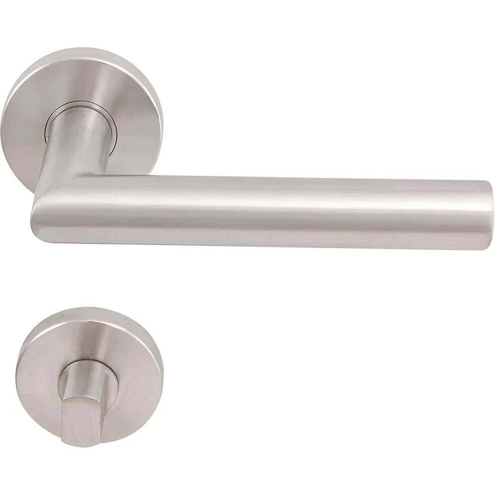 SOLIDO FH-Drückergarnitur NORWEGEN - auf Rosette WC, 38 - 45, Edelstahl matt
