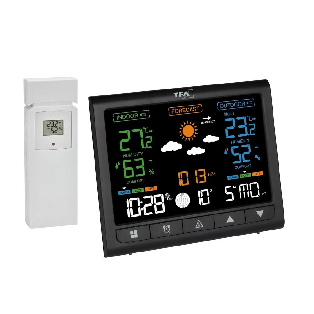 TFA Funk-Wetterstation mit Farbdisplay CONTRAST