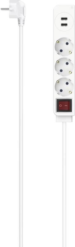 Hama 223181 SDL 3F 1,4M/USB-A 17W/M.SCH/BS