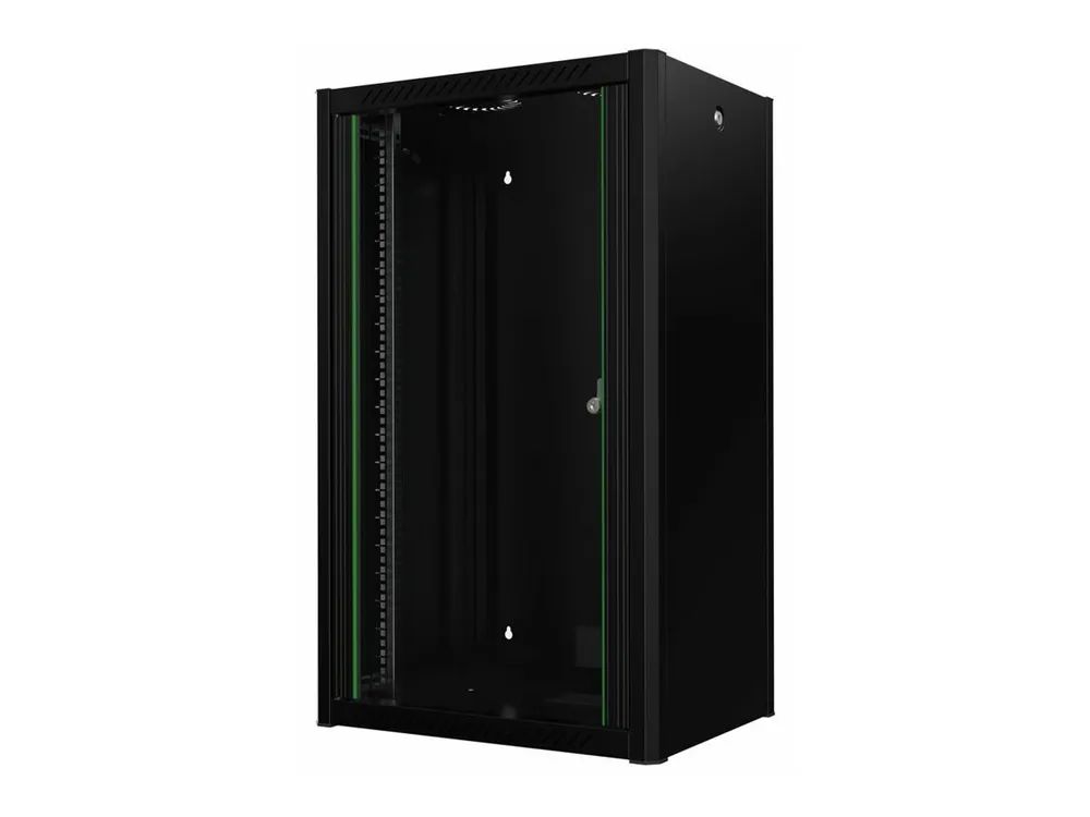 Lanview by Logon - Schrank Netzwerkschrank - 60 x 45, pro - geeignet für Wandmontage - Schwarz, RAL 9005 - 20U - 48.3 cm (19")
