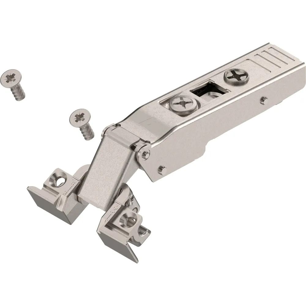 BLUM CLIP top Alurahmenscharnier 120°, gerade ohne Feder, Schrauben