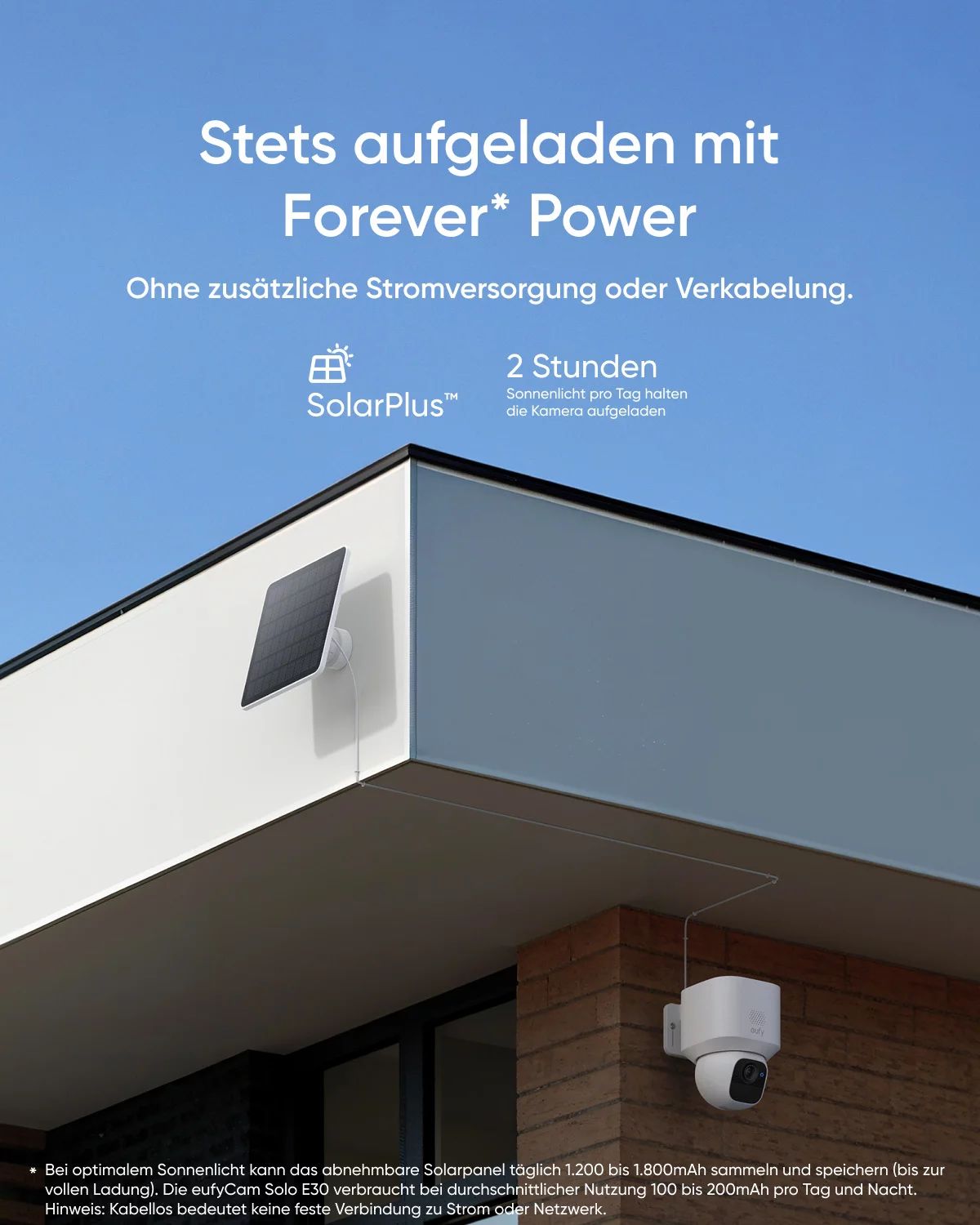 eufy SoloCam E30 - Netzwerk-Überwachungskamera - schwenken / neigen - Turret - Auß