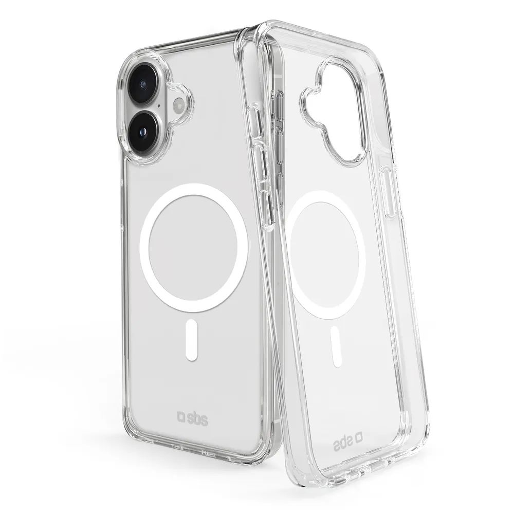 SBS LIGHT MAG MagSafe kompatibles Cover für iPhone 16 PLUS, transparent