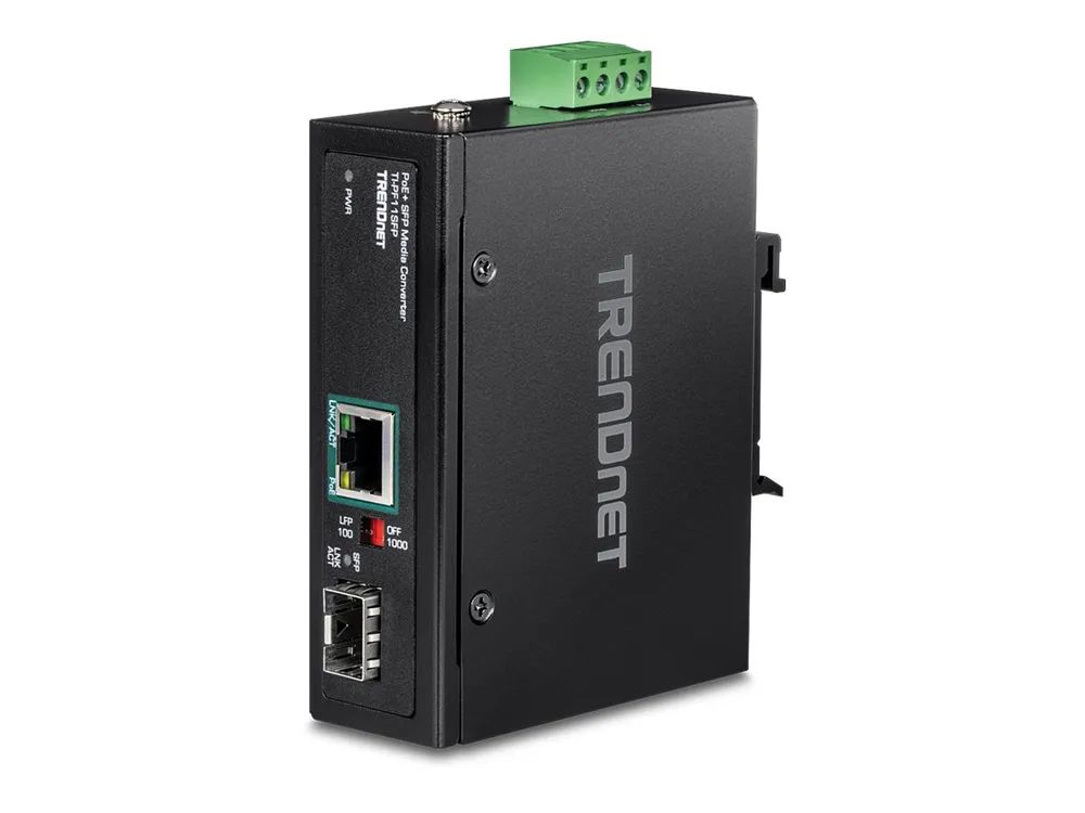 TRENDnet TI-PF11SFP - Medienkonverter - 1GbE - 10Base-T, 100Base-TX, 1000Base-T - RJ-45 / SFP (mini-GBIC)