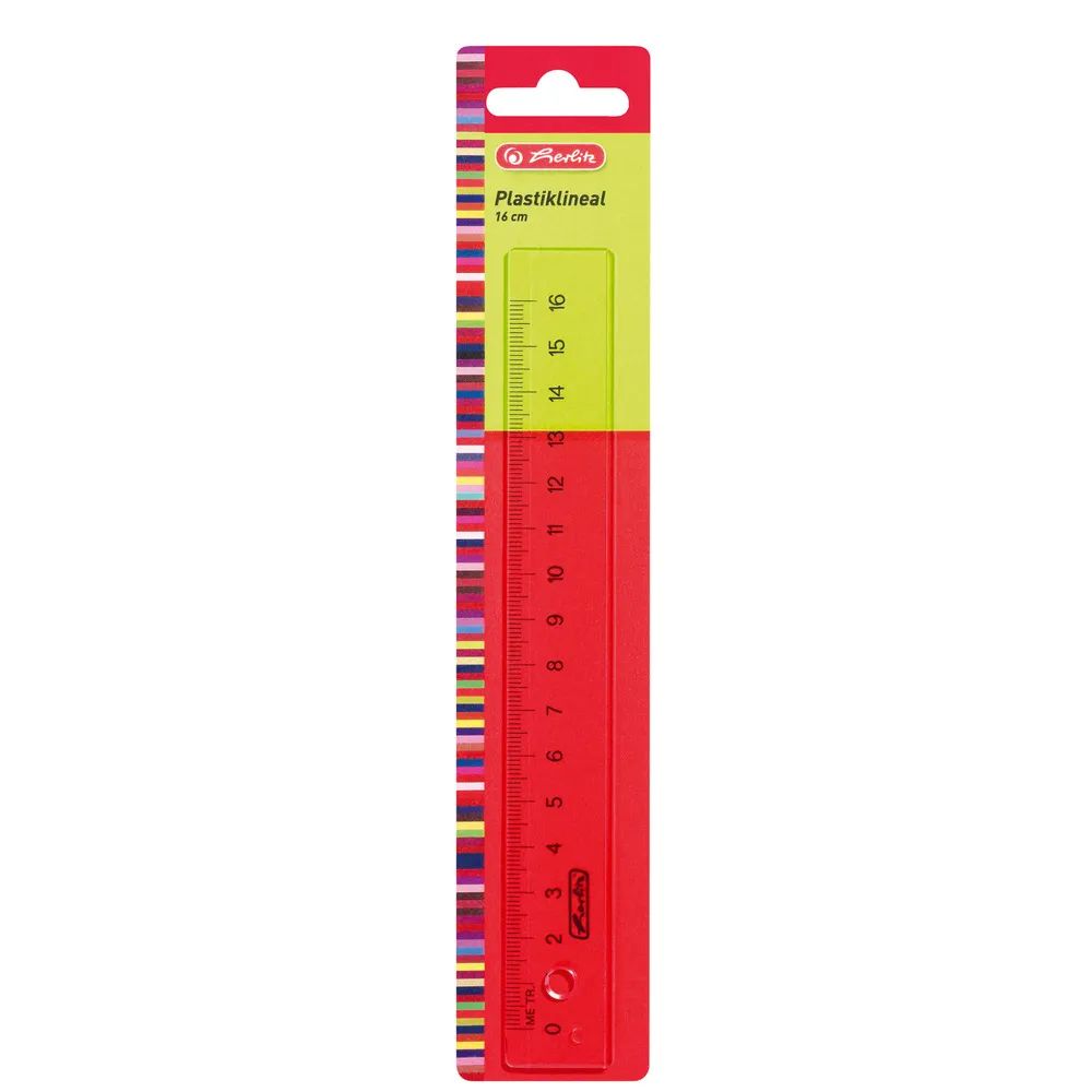 herlitz Lineal 16cm Kunststoff transparent