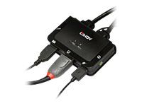 Lindy 2 Port DisplayPort 1.2, USB 2.0 & Audio Cable KVM Switch