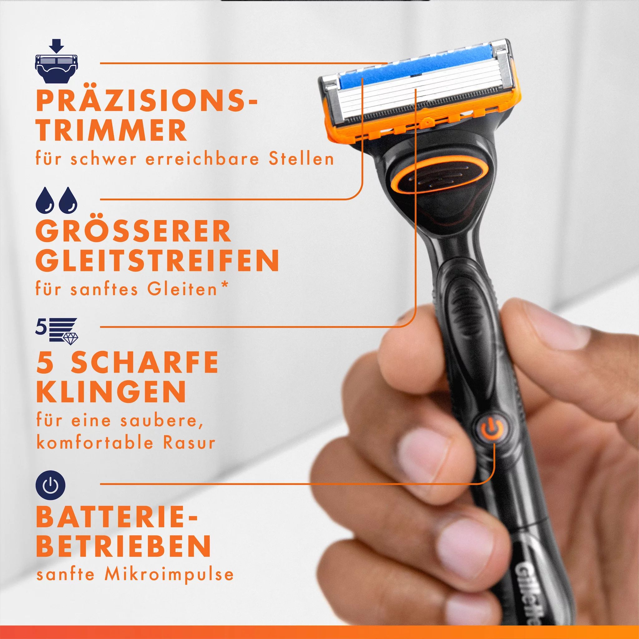 Gillette Fusion5 Power Systemklingen 12er + Handstück