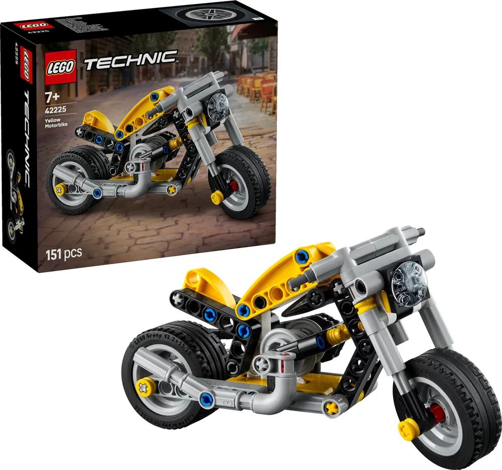 LEGO 42225 Technic Gelbes Motorrad