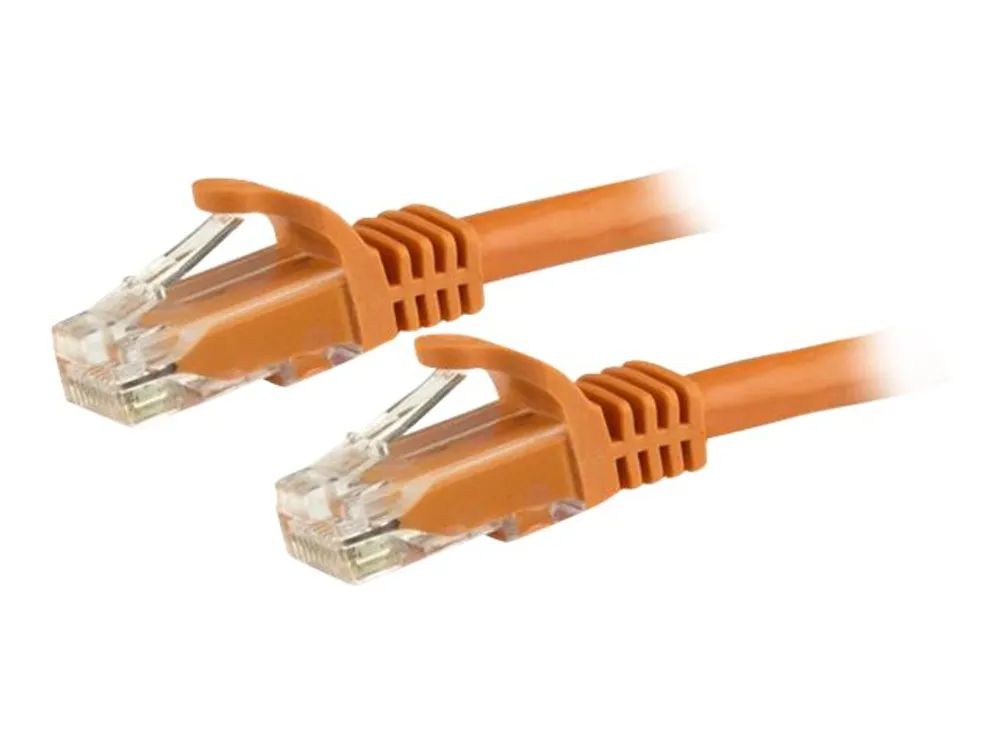 StarTech.com 3m CAT6 Ethernet Cable, 10 Gigabit Snagless RJ45 650MHz 100W PoE Patch Cord, CAT 6 10GbE UTP Network Cable w/Strain Relief, Orange, Fluke Tested/Wiring is UL Certified/TIA - Category 6 - 24AWG (N6PATC3MOR)
