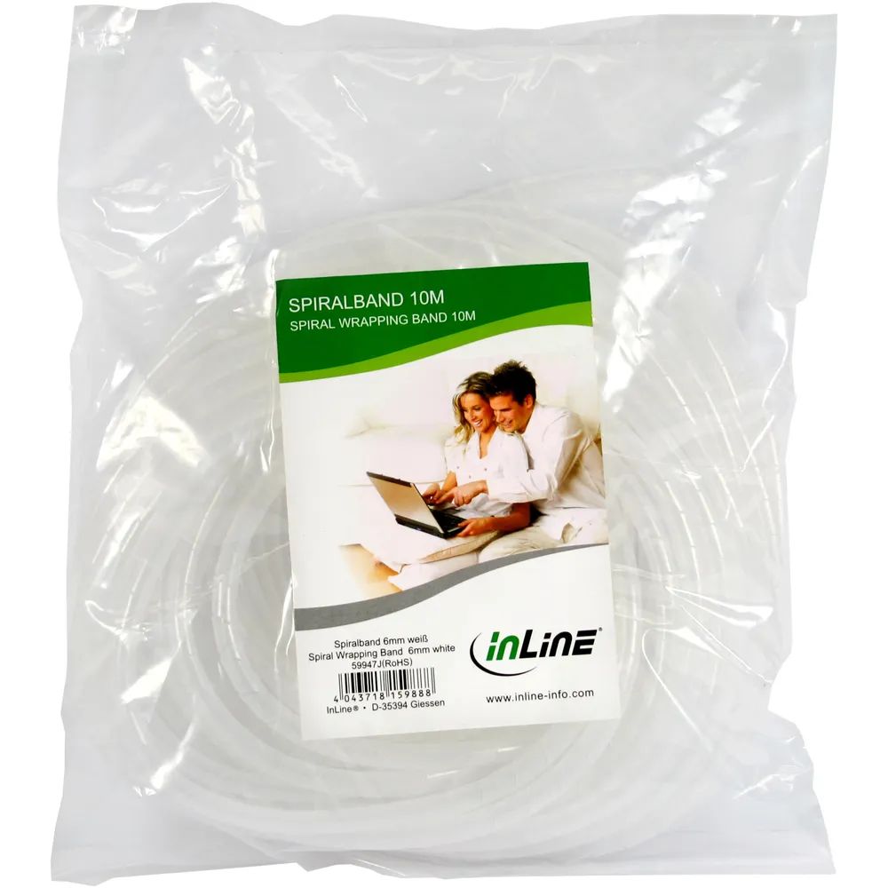 InLine Spiralband 10m - natur - 14mm