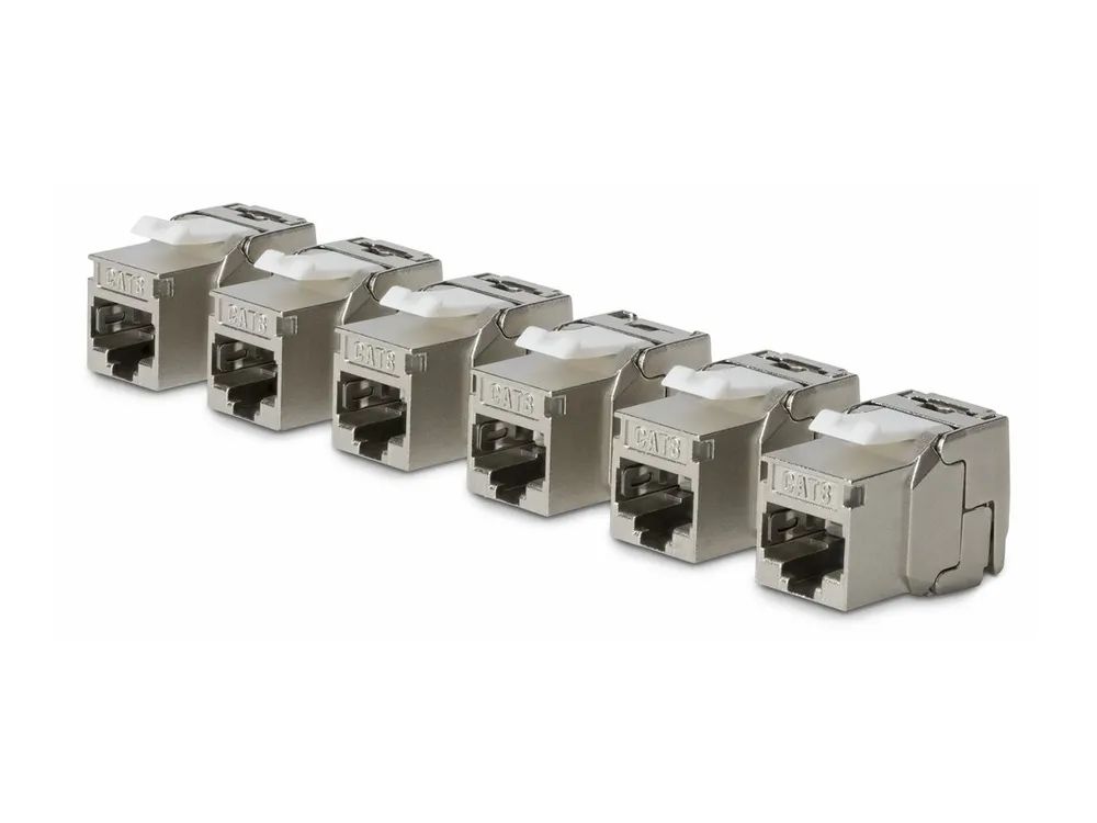 StarTech.com Cat8 Keystone Jack 6-Pack 180-Deg - Netzwerk - CAT 8