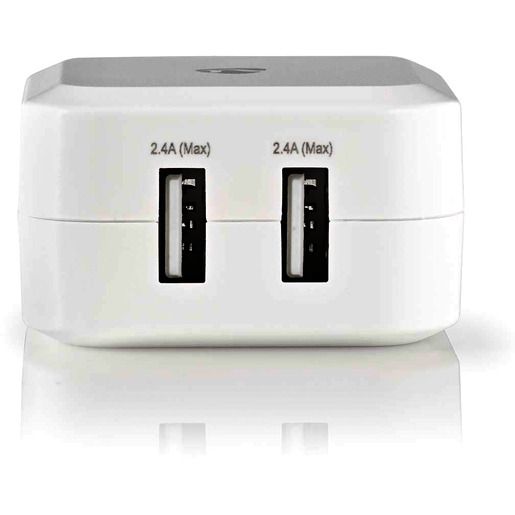 Nedis USB-NETZTEIL 2X AUSGANG 4,8A / NEDIS WCHAU484AWT WS WCHAU484AWT