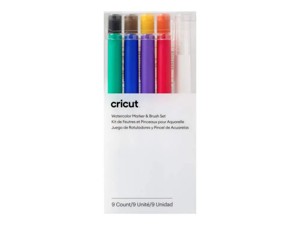 Cricut Set Pinselstift und Marker - Wasserfarbe - wasserbasierte Tinte (Packung mit 9)