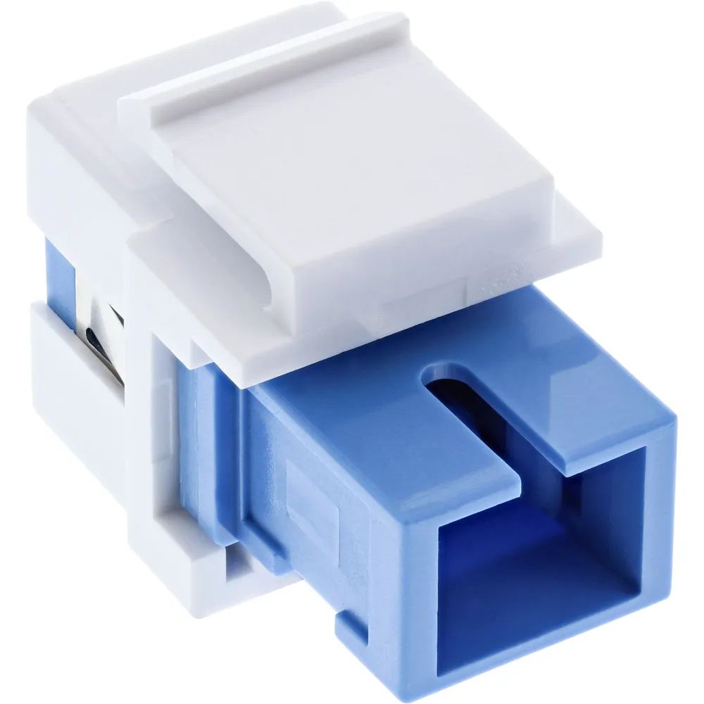 InLine LWL Keystone Snap-in Kupplung - Simplex SC/SC - singlemode - Keramik-Hülse