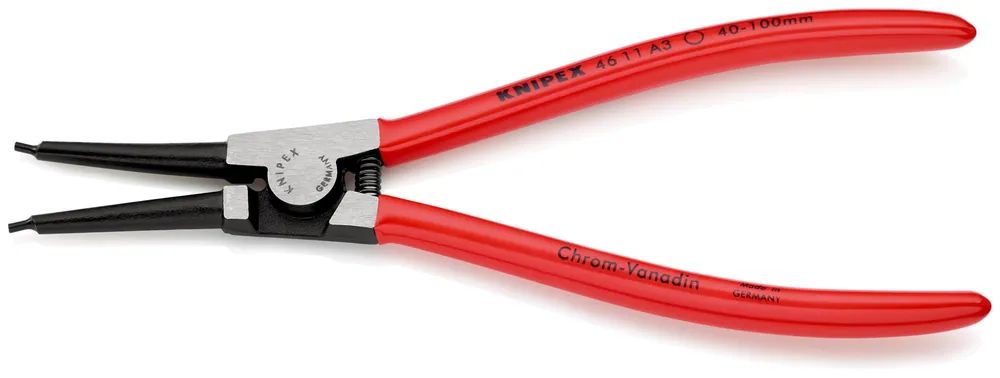 KNIPEX Sicherungsringzange für Außenringe auf Wellen mit Kunststoff überzogen schwarz atramentiert 210 mm