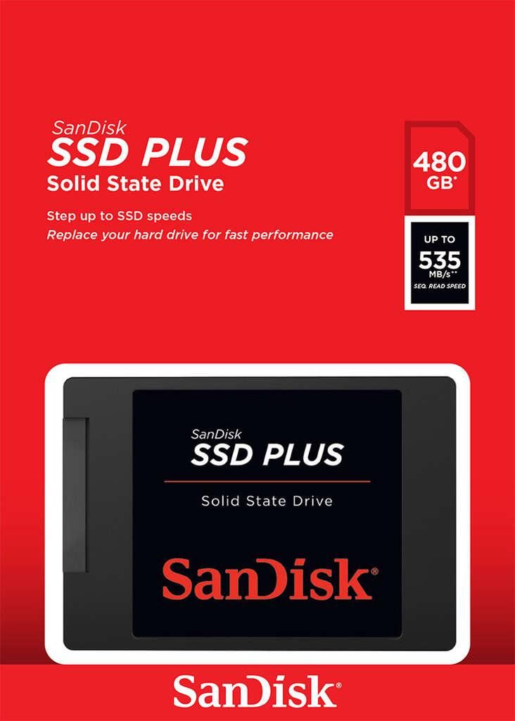SanDisk SSD PLUS - SSD - 480 GB - intern - 2.5" (6.4 cm)