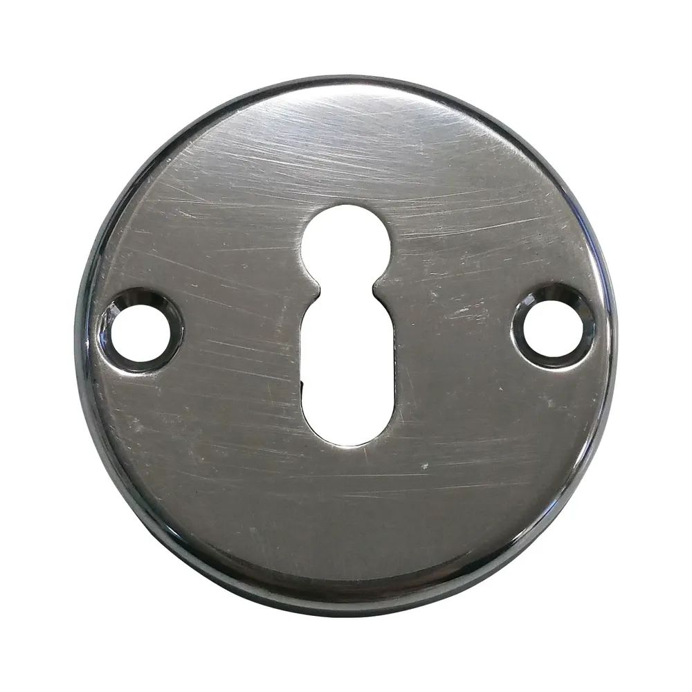 Grundmann Schlüsselrosette BB WGAB6 aufschraubbar, ohne Hangerl, ø 51 mm,Aluminium poliert