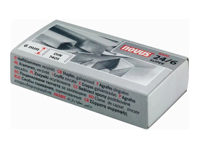 Novus Dahle Novus SUPER - Heftklammern - 24/6 - 6 mm - Stahldraht